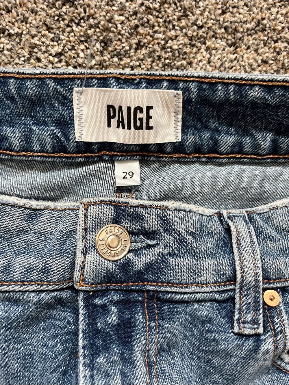 PAIGE Women's Stevie Straight Jeans in Light Blue Wash - Picture 3 of 4